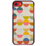 Abstract Retro Shapes: Colourful Circles Pink Fade Impact Phone Case for iPhone SE 8 7 Plus