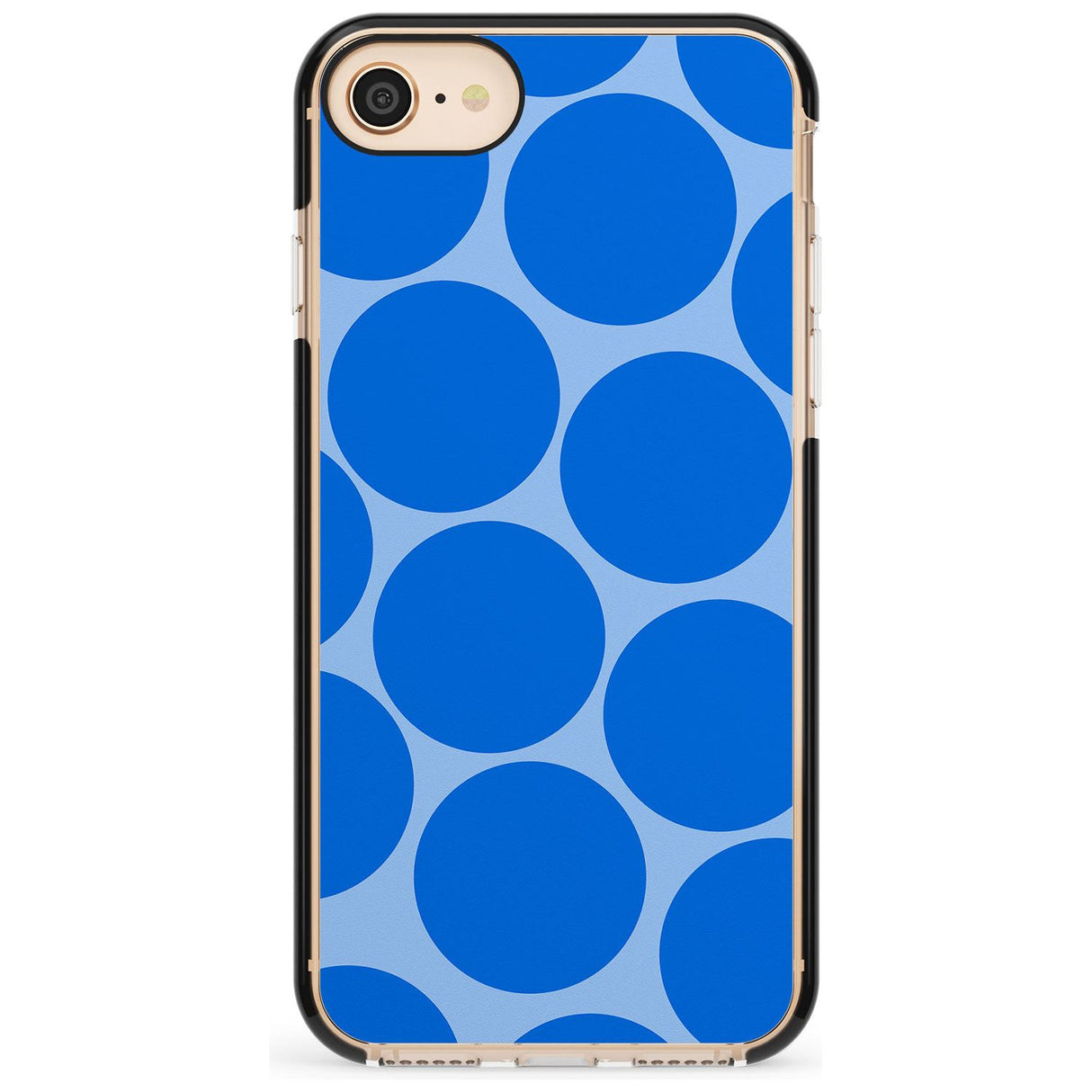 Abstract Retro Shapes: Blue Dots Pink Fade Impact Phone Case for iPhone SE 8 7 Plus
