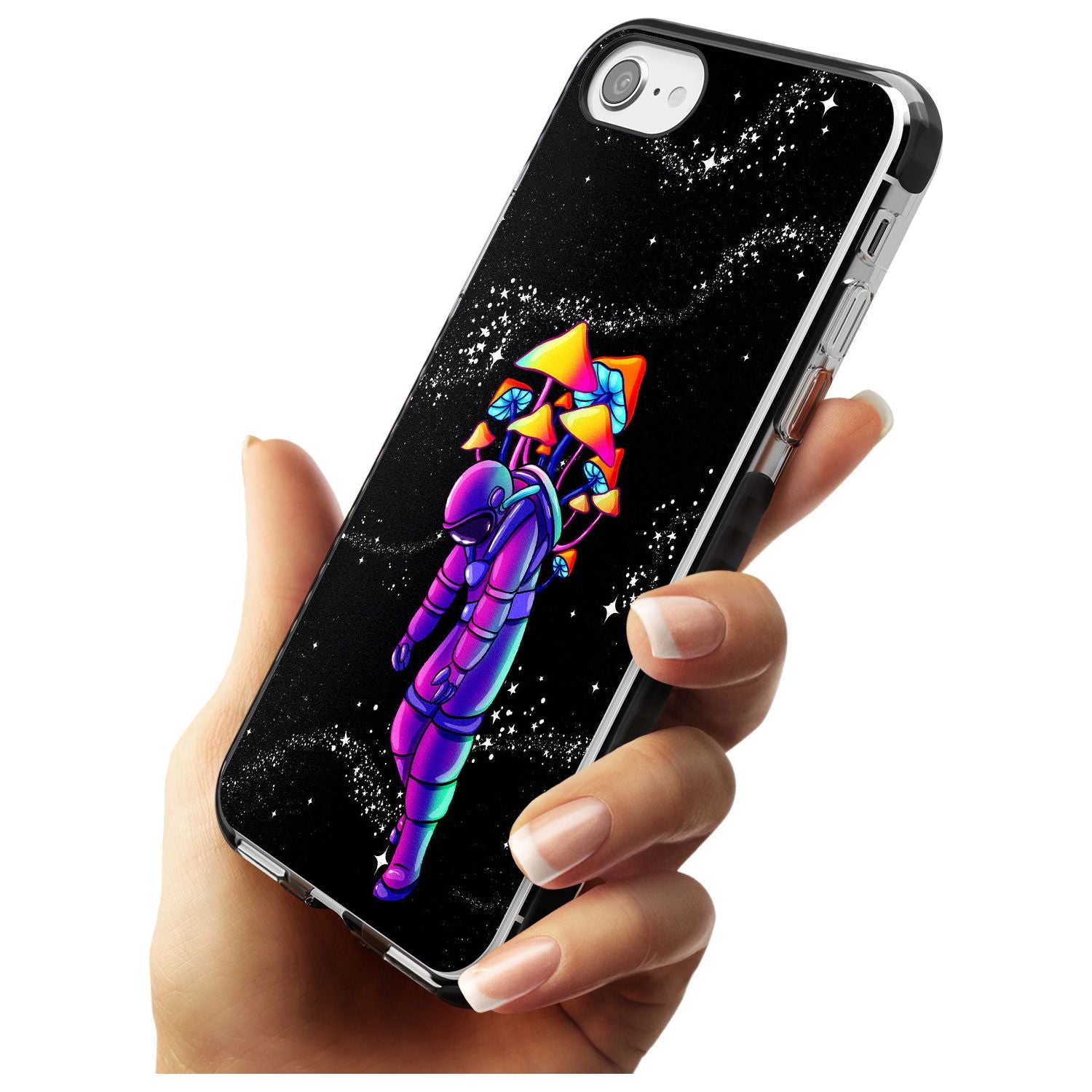 Space Mutation Black Impact Phone Case for iPhone SE 8 7 Plus