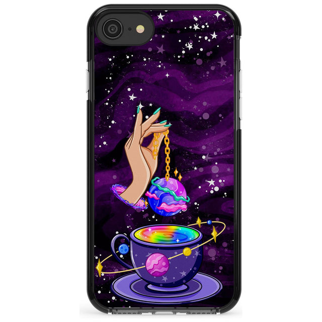 Space Tea Black Impact Phone Case for iPhone SE 8 7 Plus