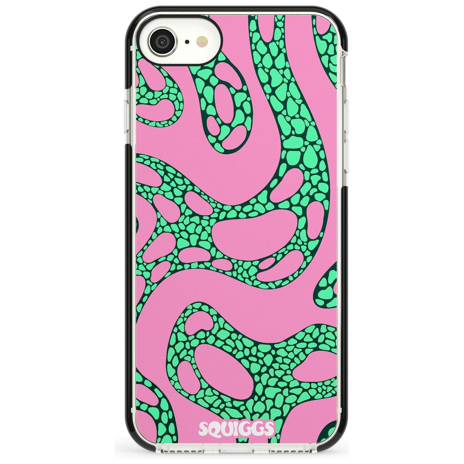 Alien Glow Pink Fade Impact Phone Case for iPhone SE 8 7 Plus