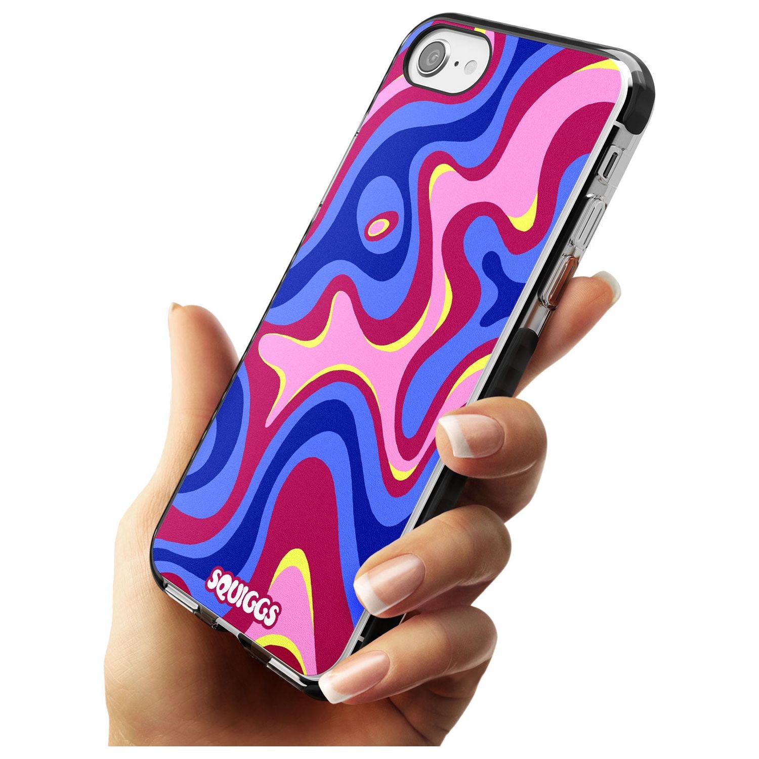 Blue Lava Pink Fade Impact Phone Case for iPhone SE 8 7 Plus