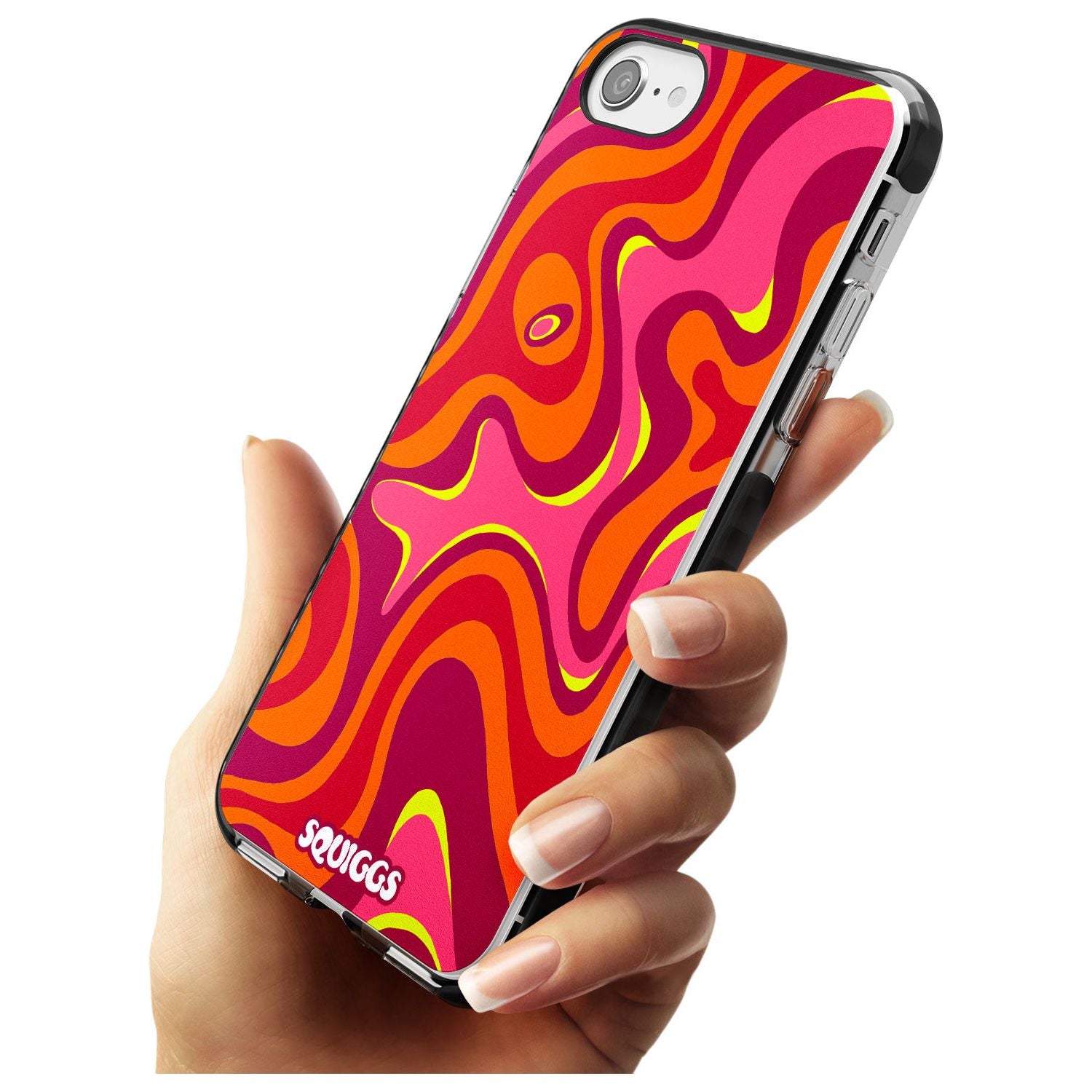 Hot Lava Pink Fade Impact Phone Case for iPhone SE 8 7 Plus
