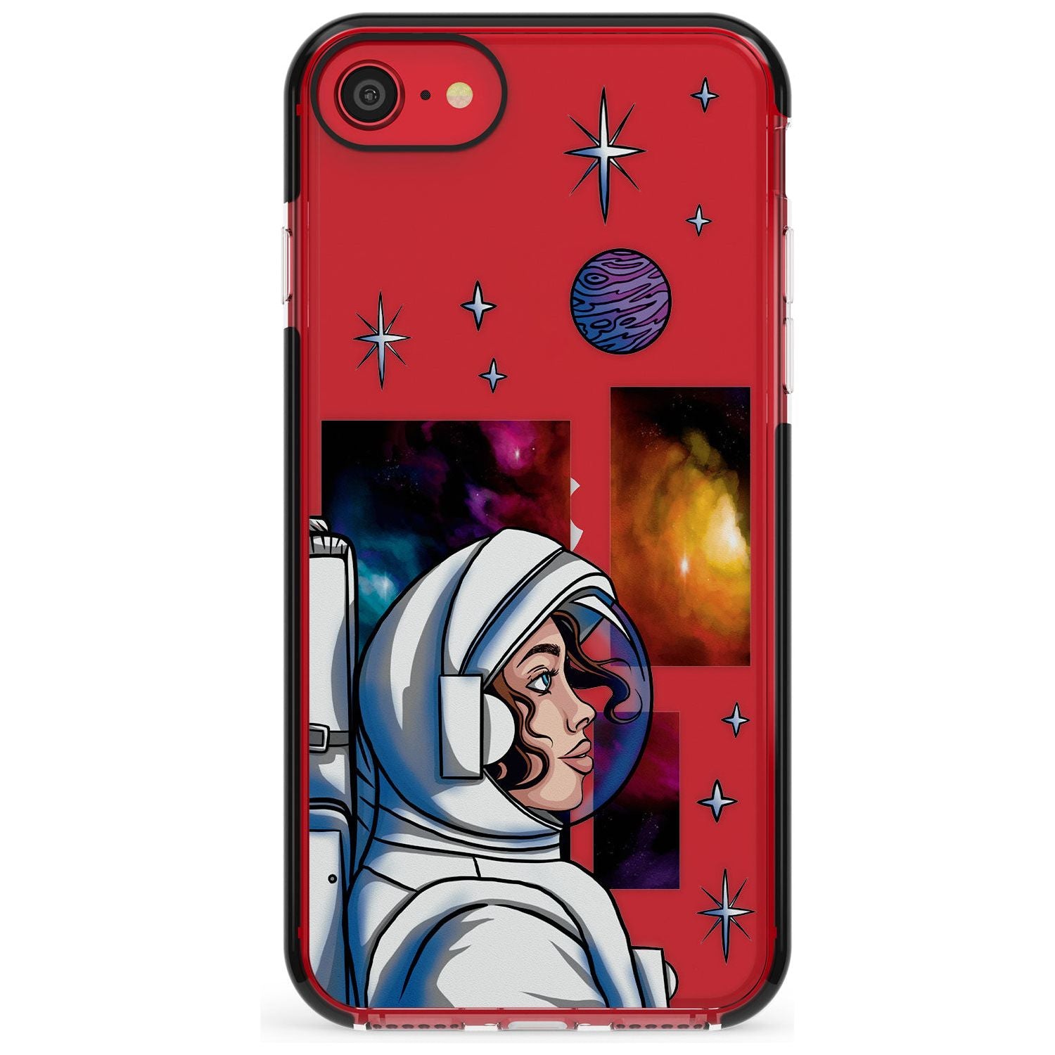 COSMIC AMBITION Pink Fade Impact Phone Case for iPhone SE 8 7 Plus