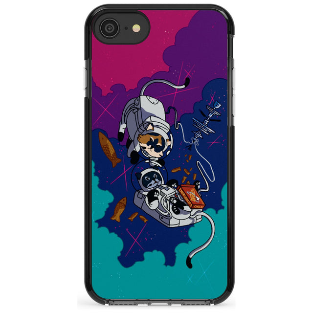 CATS IN SPACE Pink Fade Impact Phone Case for iPhone SE 8 7 Plus