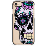 Violet Sugar Skull Black Impact Phone Case for iPhone SE 8 7 Plus