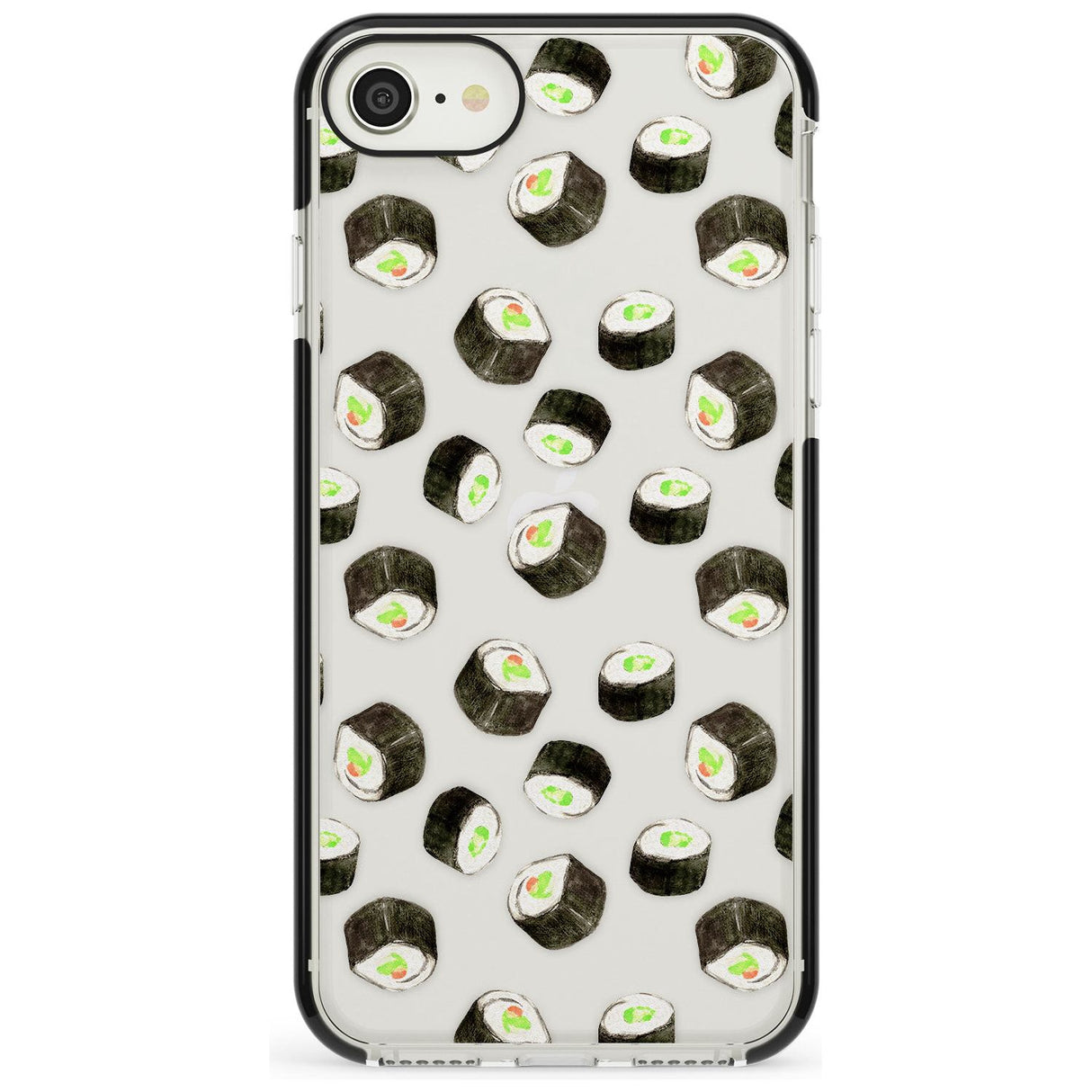 Maki Rolls Sushi Pattern iPhone Case  Black Impact Phone Case - Case Warehouse