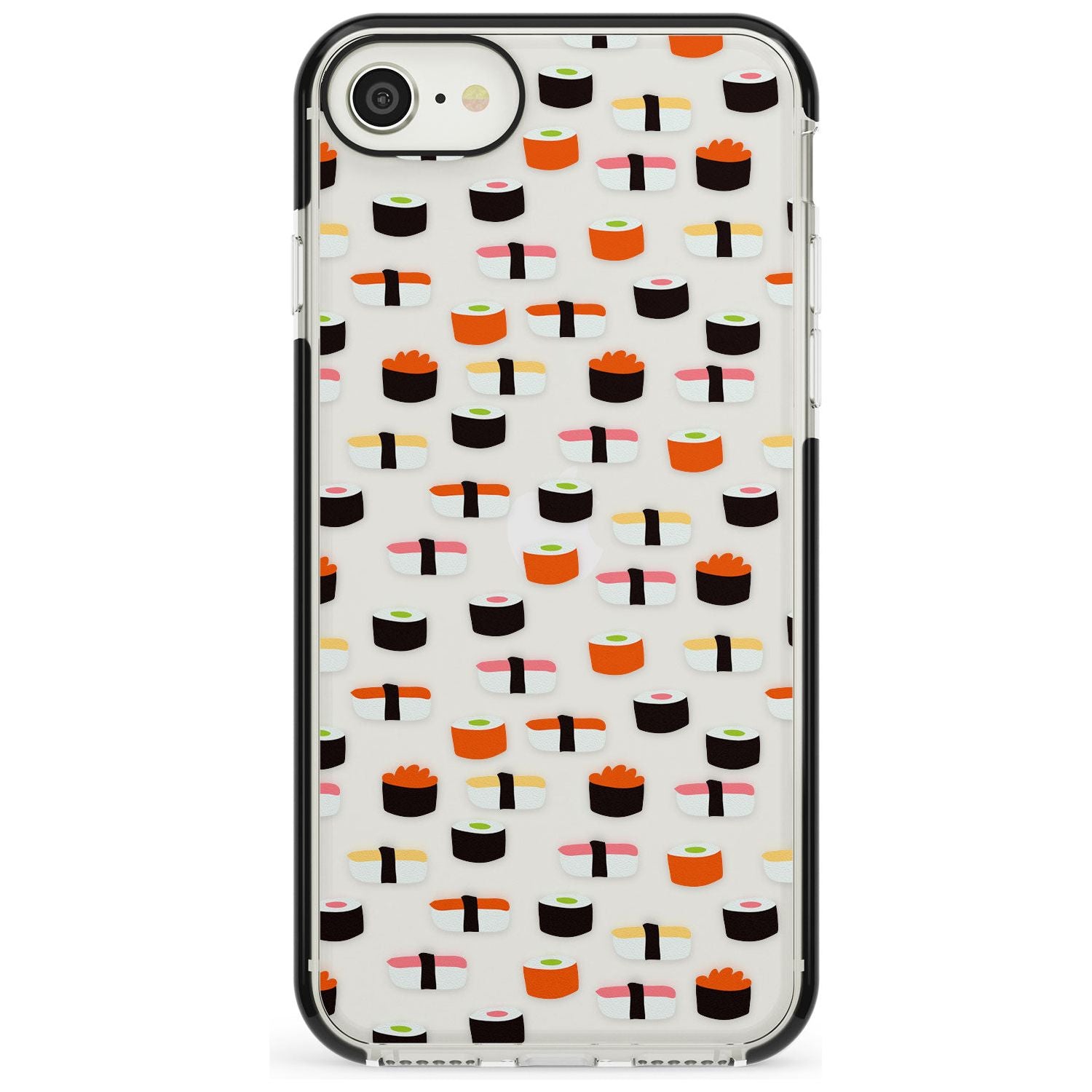 Minimalist Sushi Pattern iPhone Case  Black Impact Phone Case - Case Warehouse