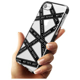 Caution Tape (Clear) Not Cute Just Psycho Black Impact Phone Case for iPhone SE 8 7 Plus