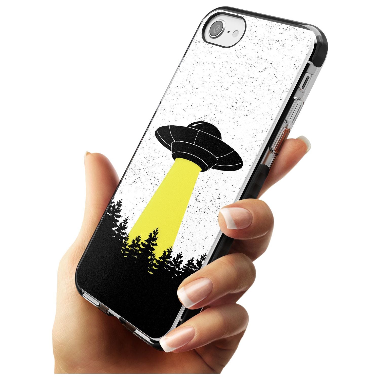 Forest Abduction Black Impact Phone Case for iPhone SE 8 7 Plus