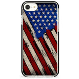 Distressed US Flag Black Impact Phone Case for iPhone SE 8 7 Plus