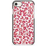 Heart Leopard Print Pink Fade Impact Phone Case for iPhone SE 8 7 Plus