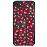 Heart Leopard Print Pink Fade Impact Phone Case for iPhone SE 8 7 Plus