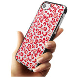 Heart Leopard Print Pink Fade Impact Phone Case for iPhone SE 8 7 Plus