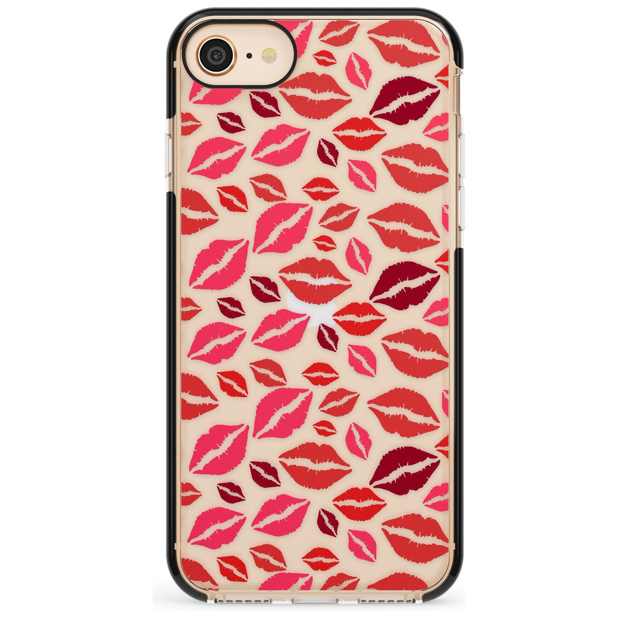 Lips Pattern Pink Fade Impact Phone Case for iPhone SE 8 7 Plus