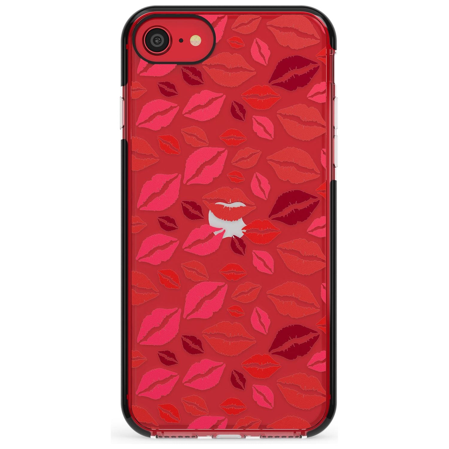 Lips Pattern Pink Fade Impact Phone Case for iPhone SE 8 7 Plus