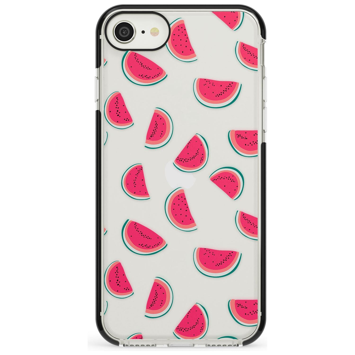 Watermelon Slices - Clear iPhone Case  Black Impact Phone Case - Case Warehouse