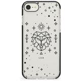 Leo Emblem - Transparent Design Black Impact Phone Case for iPhone SE 8 7 Plus