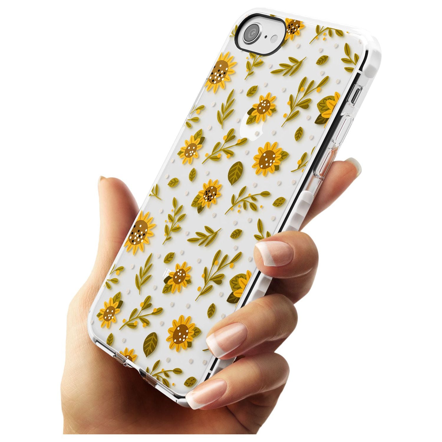Sweet as Honey Patterns: Sunflowers (Clear) Impact Phone Case for iPhone SE 8 7 Plus