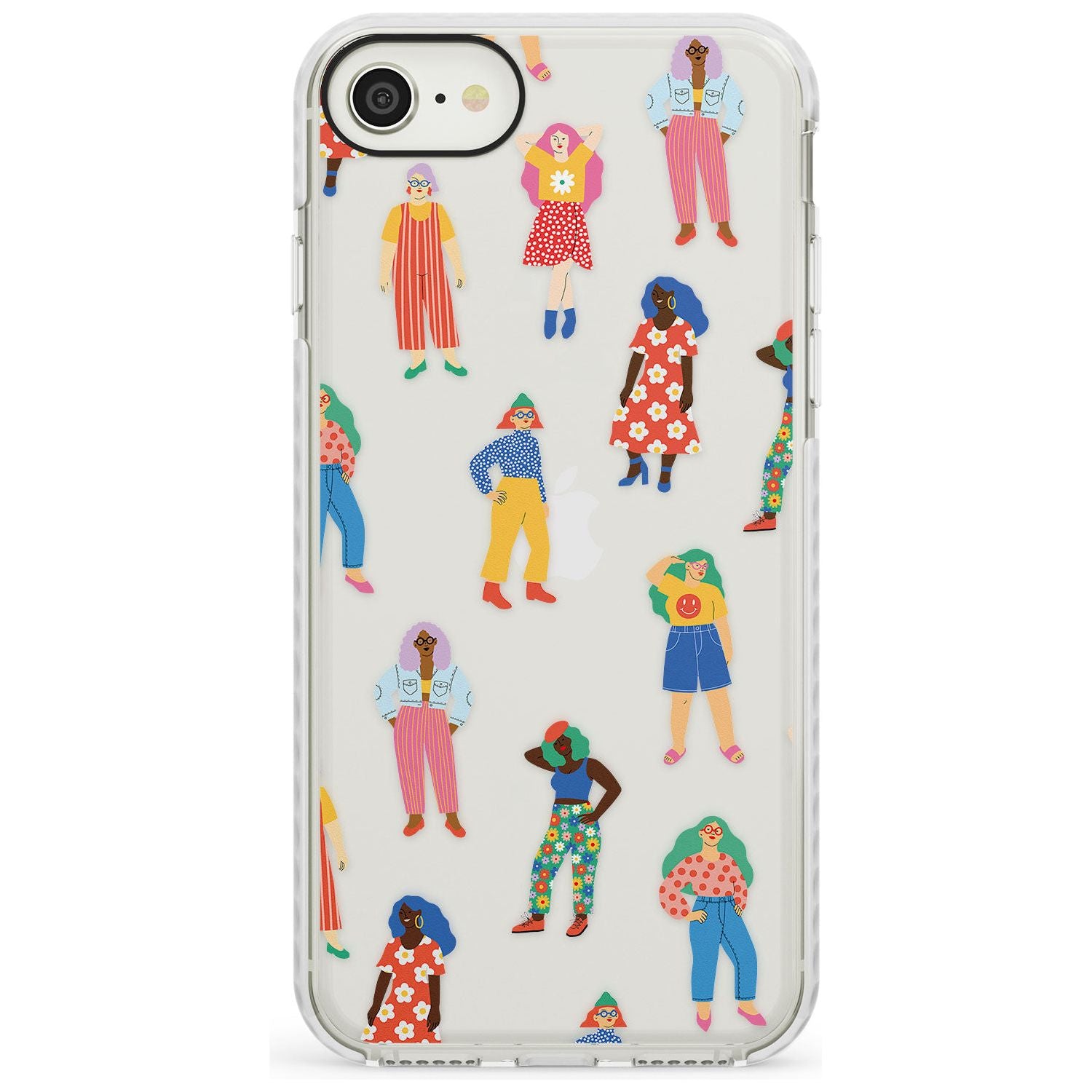 Girls Pattern Impact Phone Case for iPhone SE 8 7 Plus