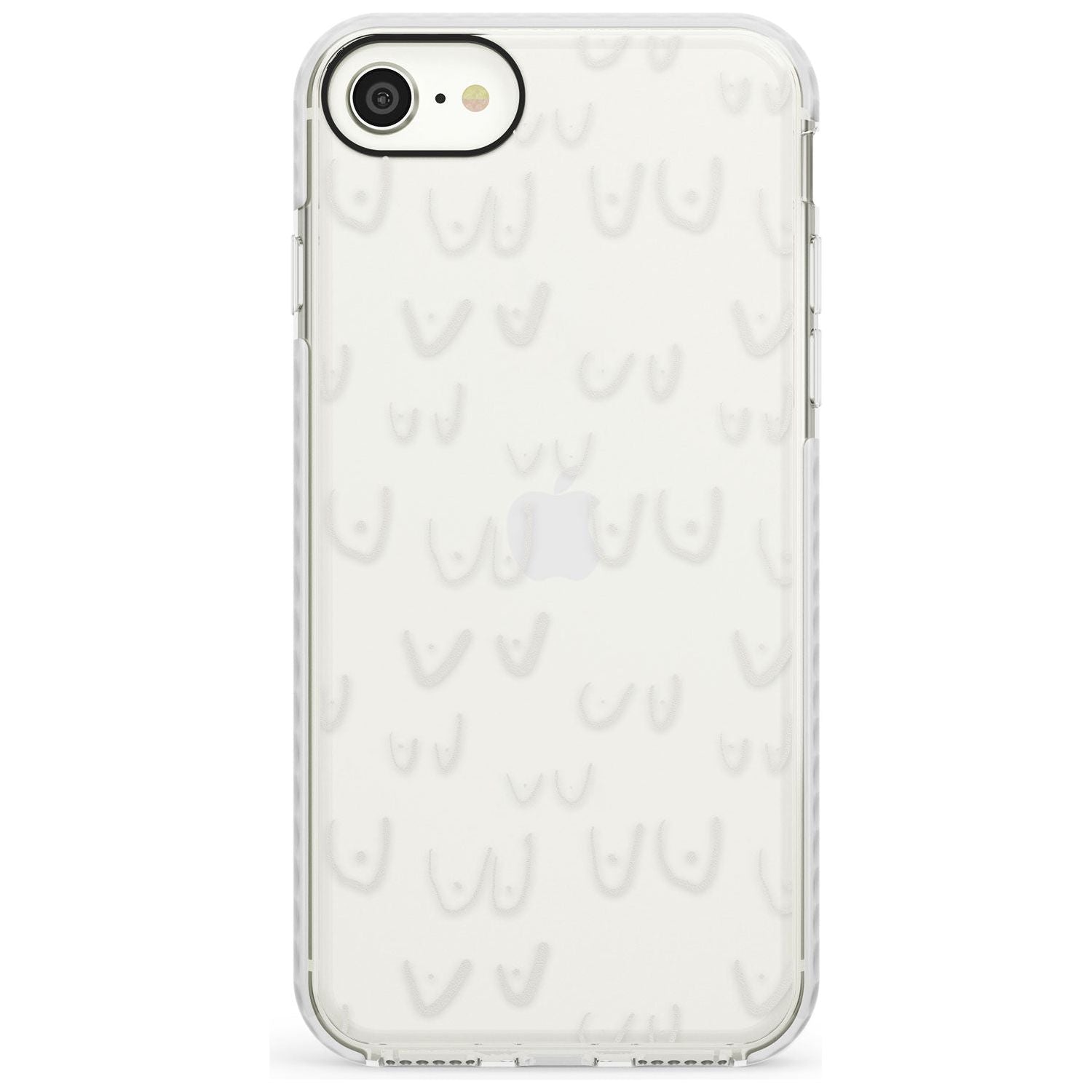 Boob Pattern (White) Slim TPU Phone Case for iPhone SE 8 7 Plus