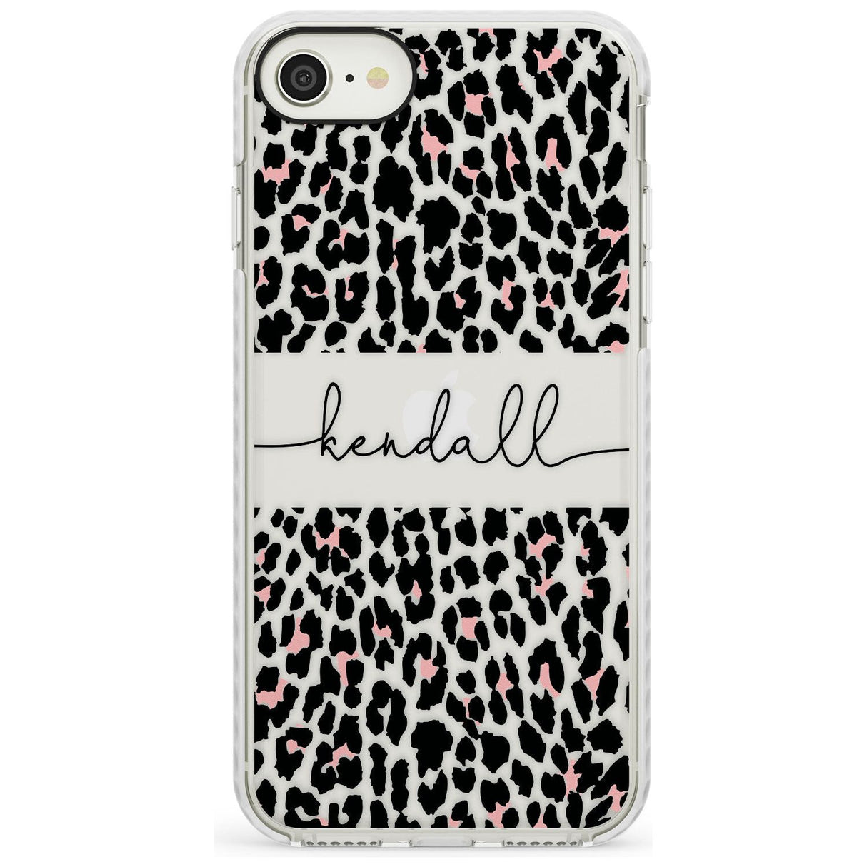 Custom Pink & Cursive Leopard Spots iPhone Case  Impact Case Custom Phone Case - Case Warehouse