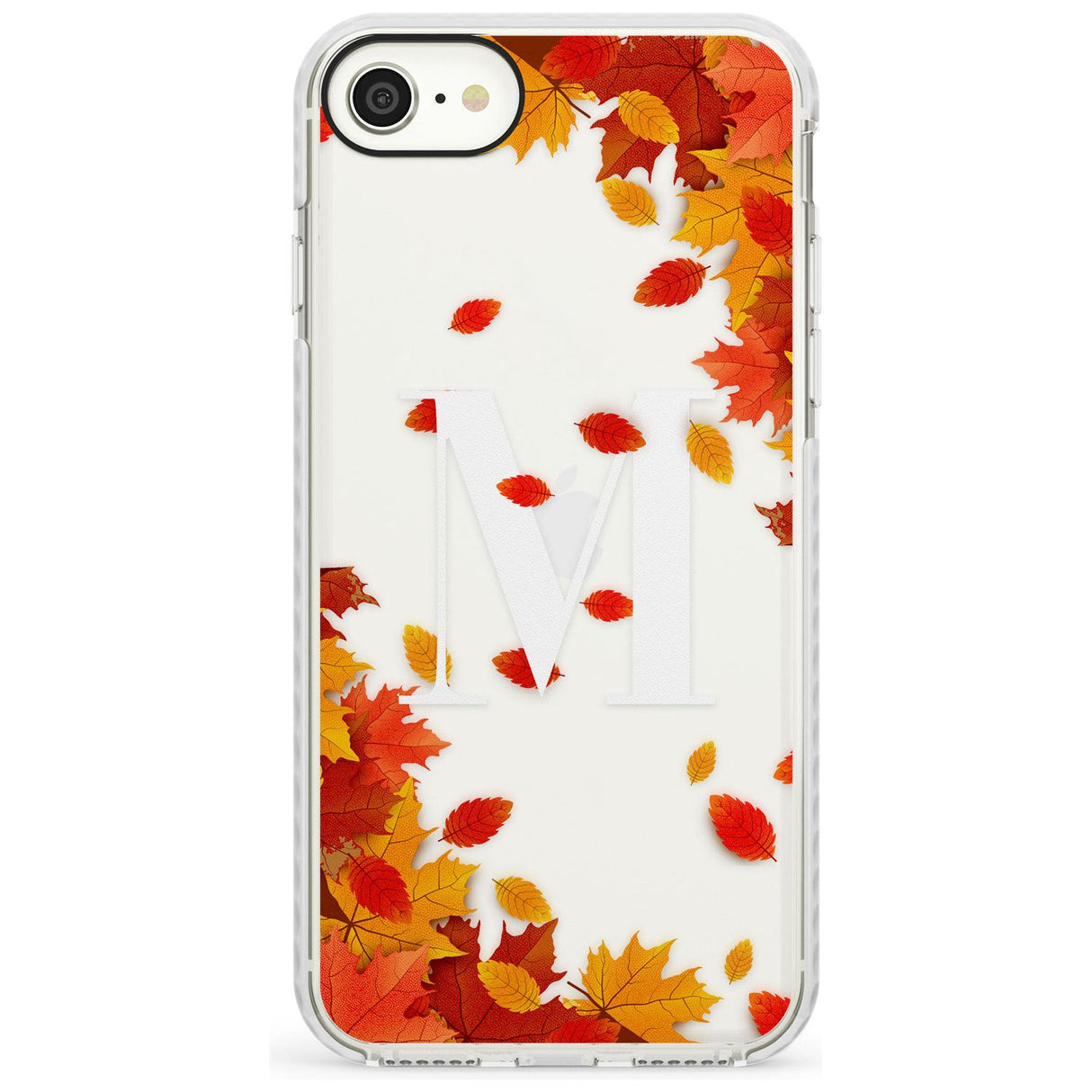 Personalised Monogram Autumn Leaves Impact Phone Case for iPhone SE 8 7 Plus