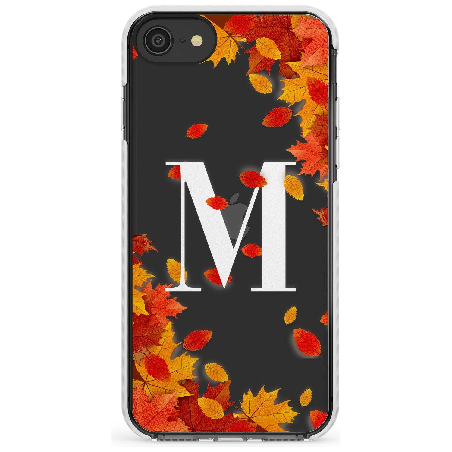 Personalised Monogram Autumn Leaves Impact Phone Case for iPhone SE 8 7 Plus