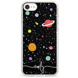 Custom Cute Cartoon Planets Slim TPU Phone Case for iPhone SE 8 7 Plus