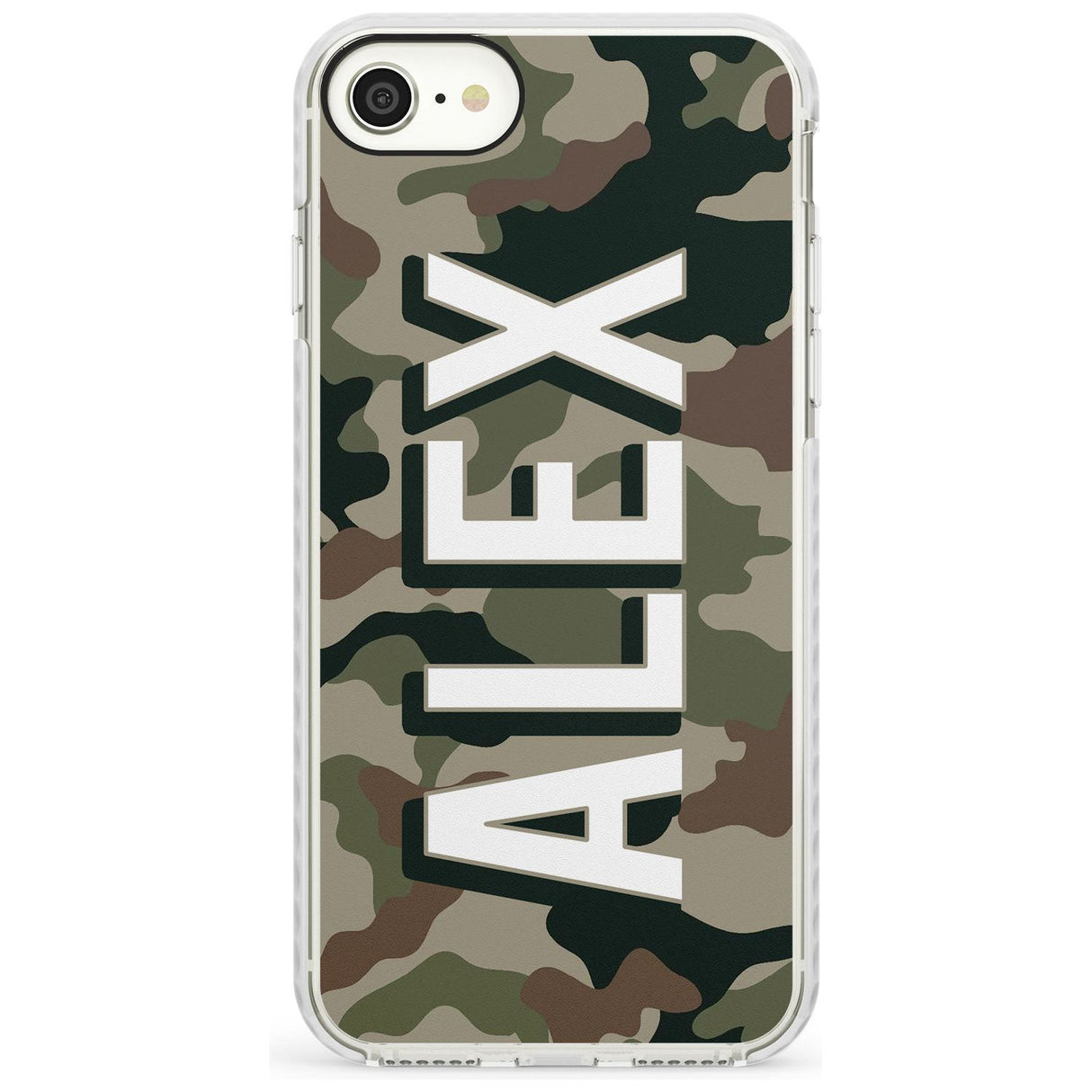 Classic Green Camo Slim TPU Phone Case for iPhone SE 8 7 Plus