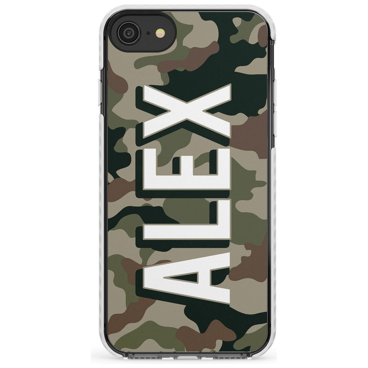 Classic Green Camo Slim TPU Phone Case for iPhone SE 8 7 Plus