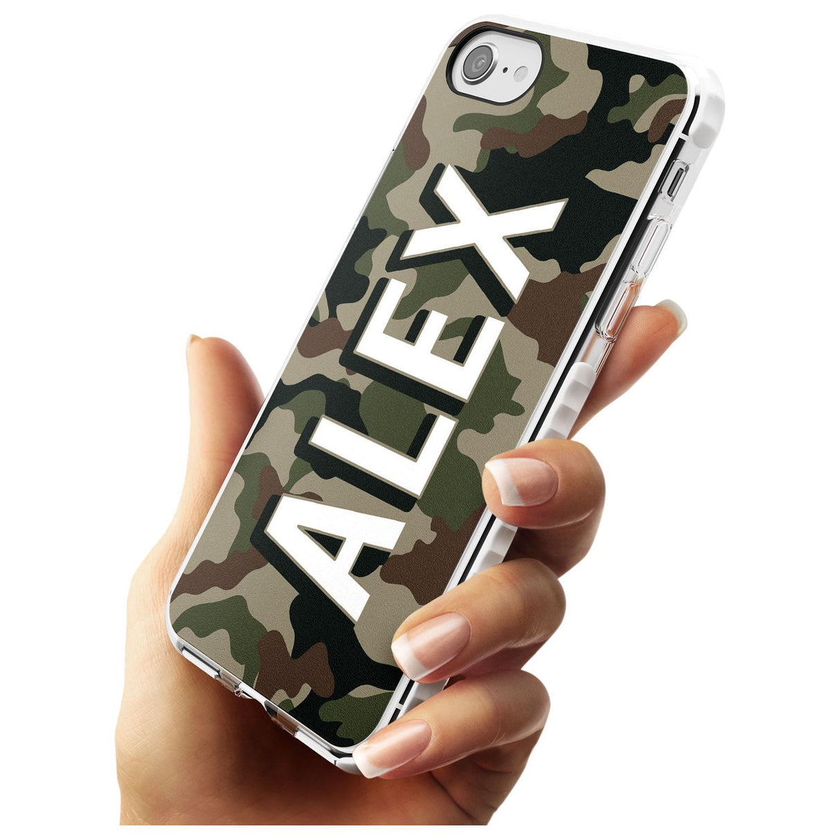 Classic Green Camo Slim TPU Phone Case for iPhone SE 8 7 Plus