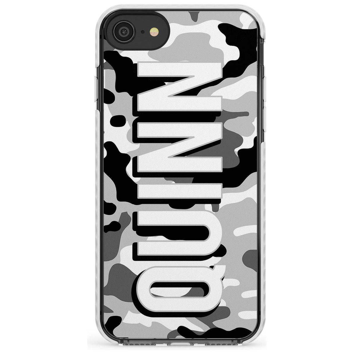 Greyscale Camo Slim TPU Phone Case for iPhone SE 8 7 Plus