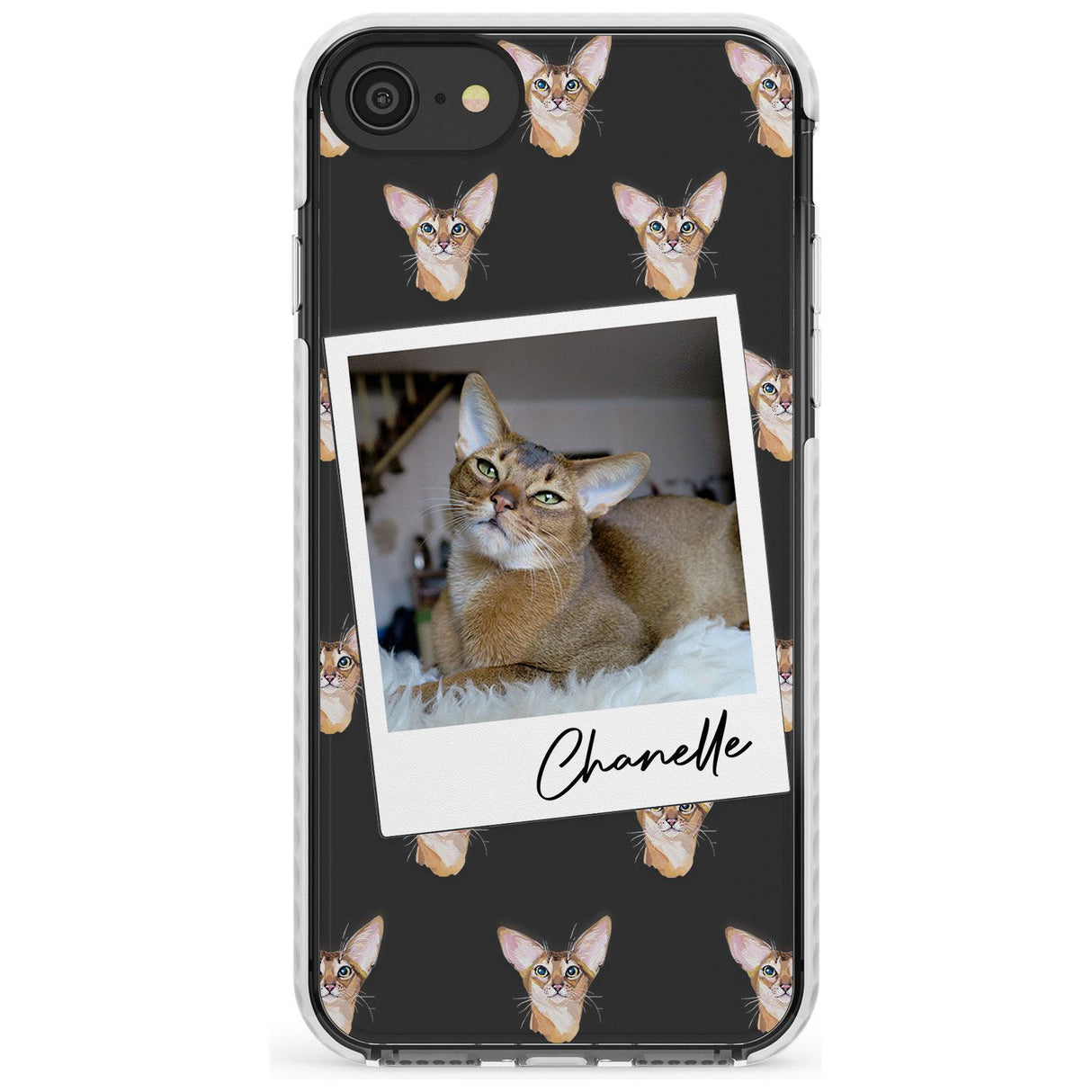 Personalised Abyssinian Cat Photo Impact Phone Case for iPhone SE 8 7 Plus