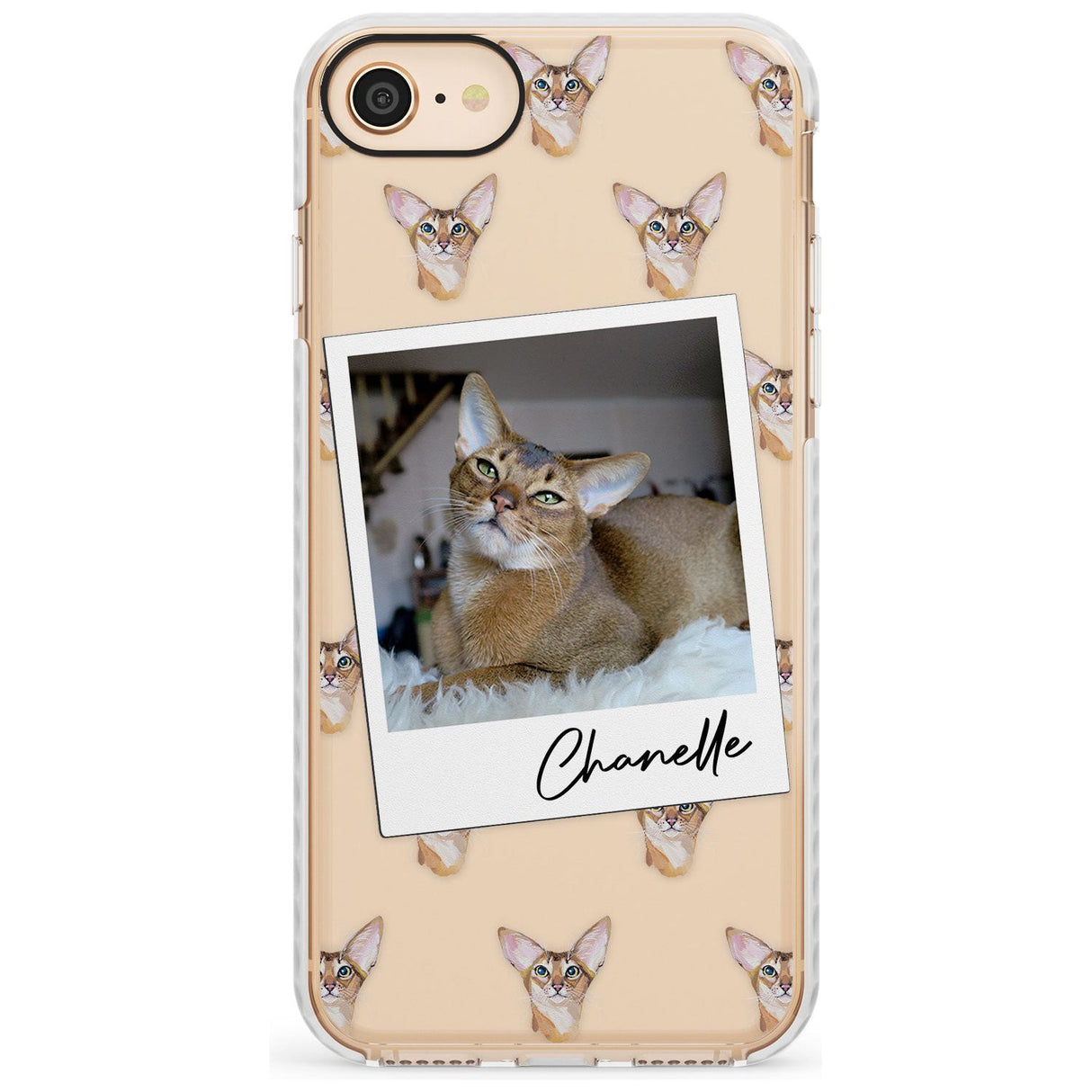 Personalised Abyssinian Cat Photo Impact Phone Case for iPhone SE 8 7 Plus