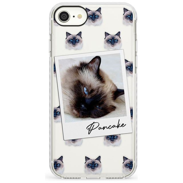 Personalised Burmese Cat Photo Impact Phone Case for iPhone SE 8 7 Plus