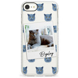 Personalised English Blue Cat Photo Impact Phone Case for iPhone SE 8 7 Plus