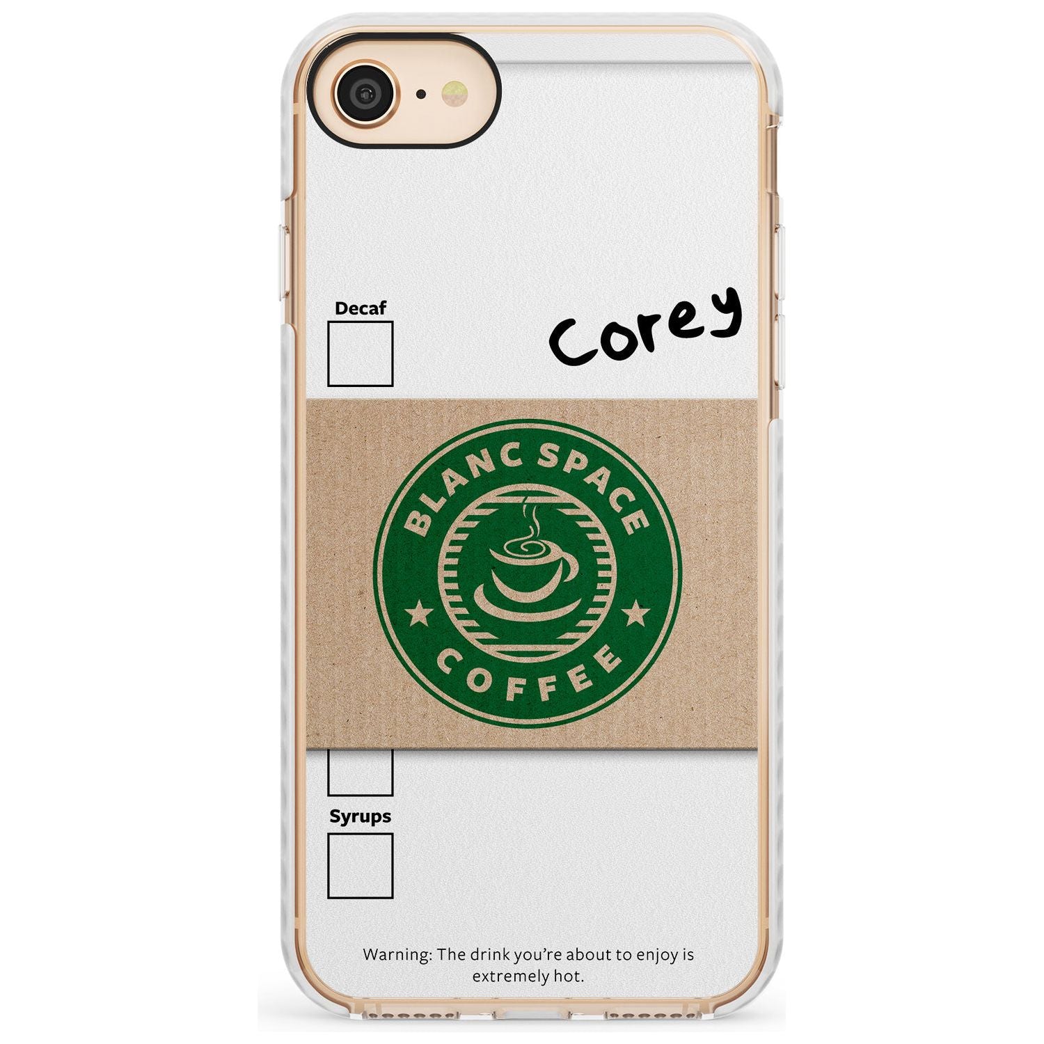 Personalised Coffee Cup Impact Phone Case for iPhone SE 8 7 Plus