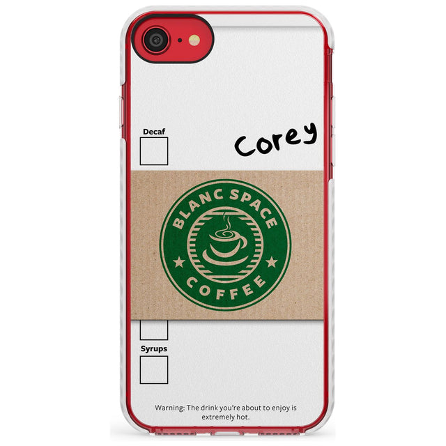 Personalised Coffee Cup Impact Phone Case for iPhone SE 8 7 Plus
