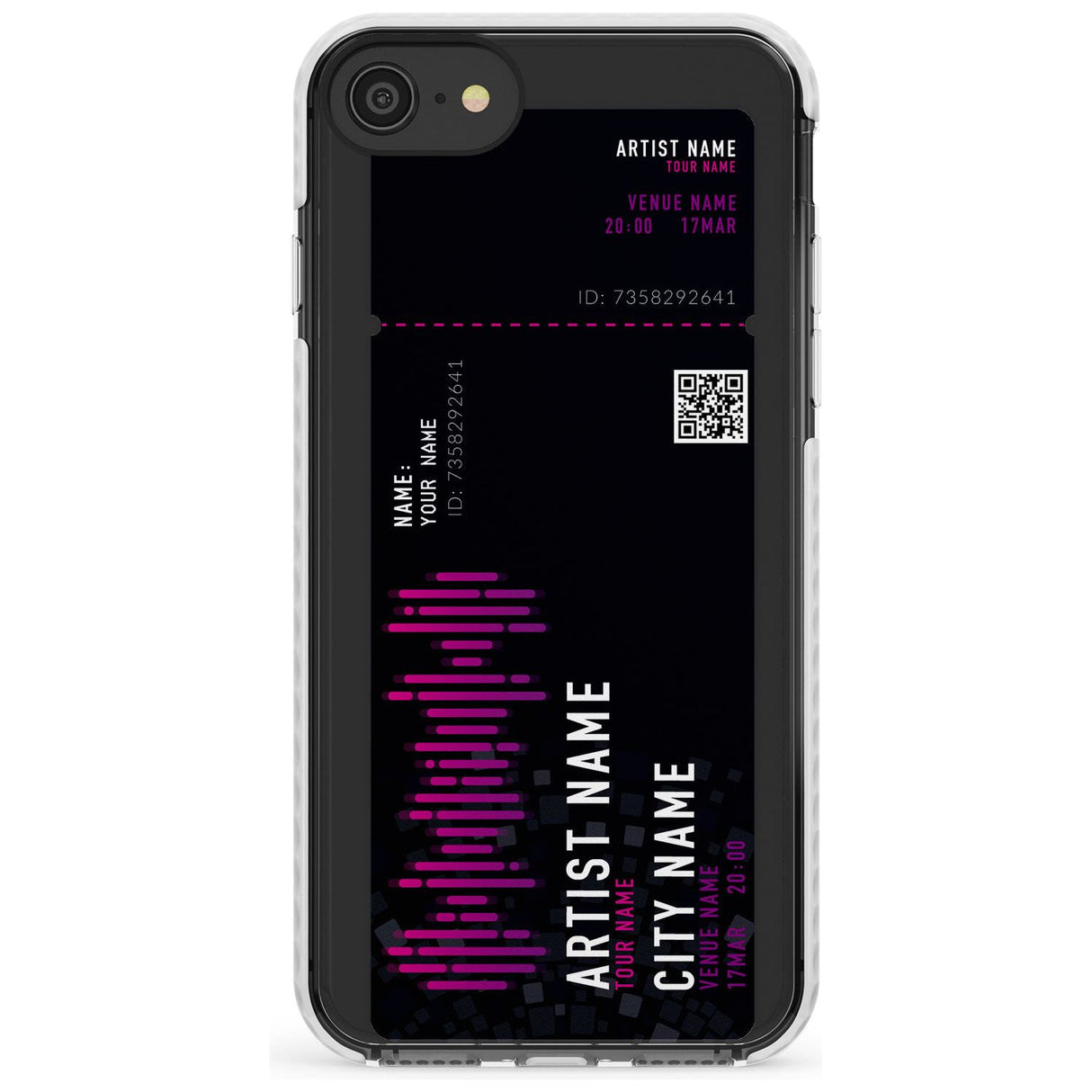 Personalised Concert Ticket Impact Phone Case for iPhone SE 8 7 Plus