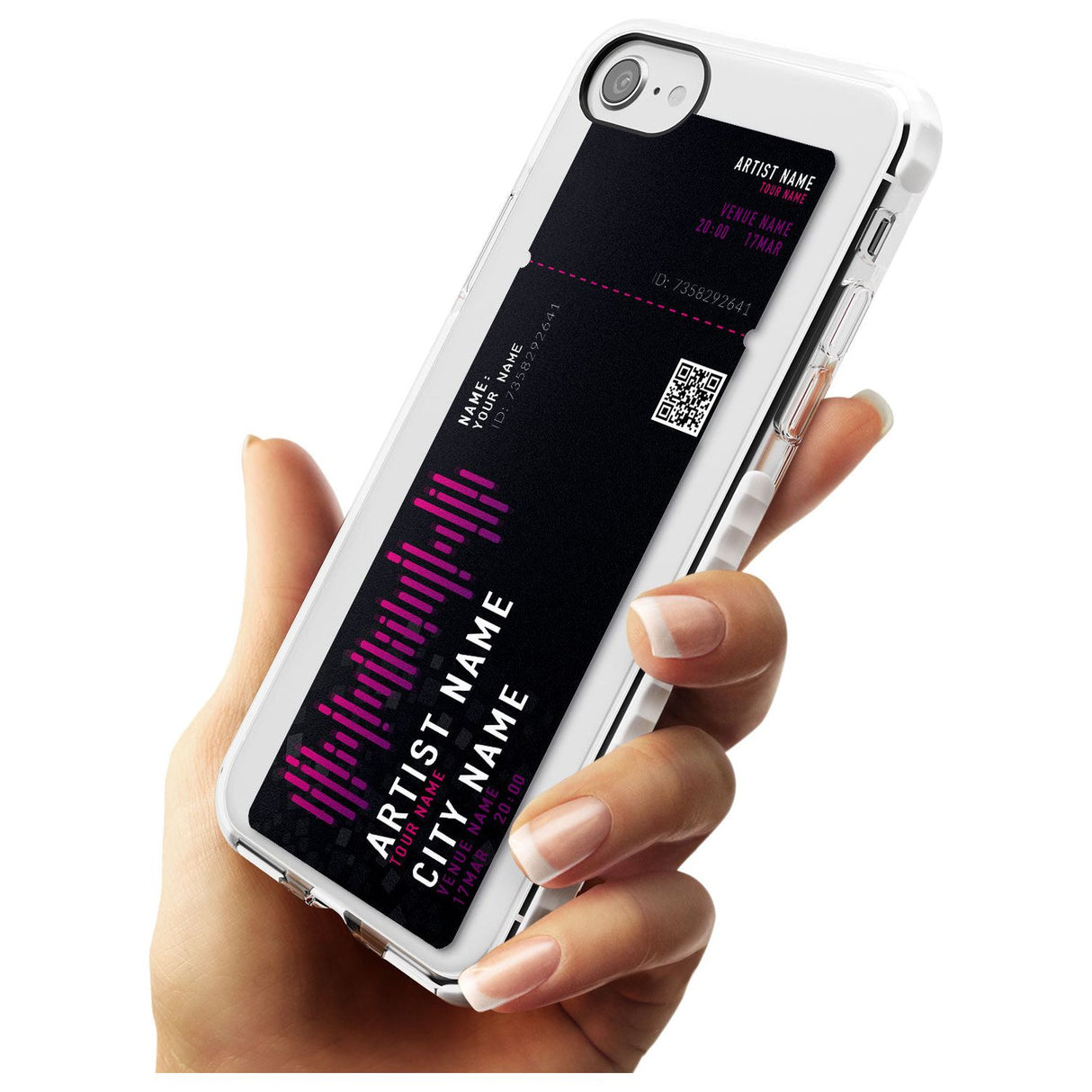 Personalised Concert Ticket Impact Phone Case for iPhone SE 8 7 Plus