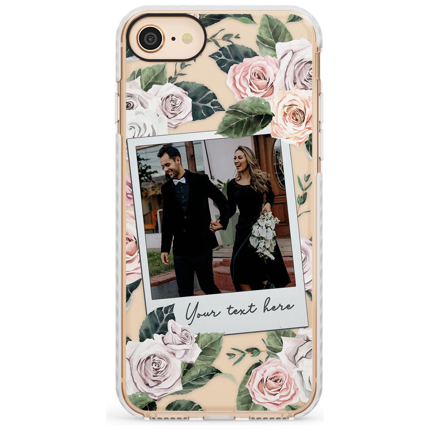 Floral Instant Film Slim TPU Phone Case for iPhone SE 8 7 Plus