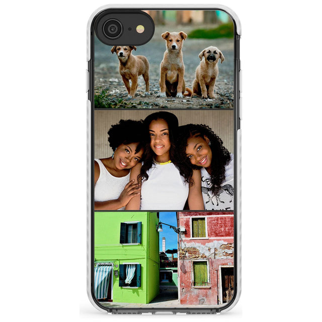 3 Photo Grid  Slim TPU Phone Case for iPhone SE 8 7 Plus
