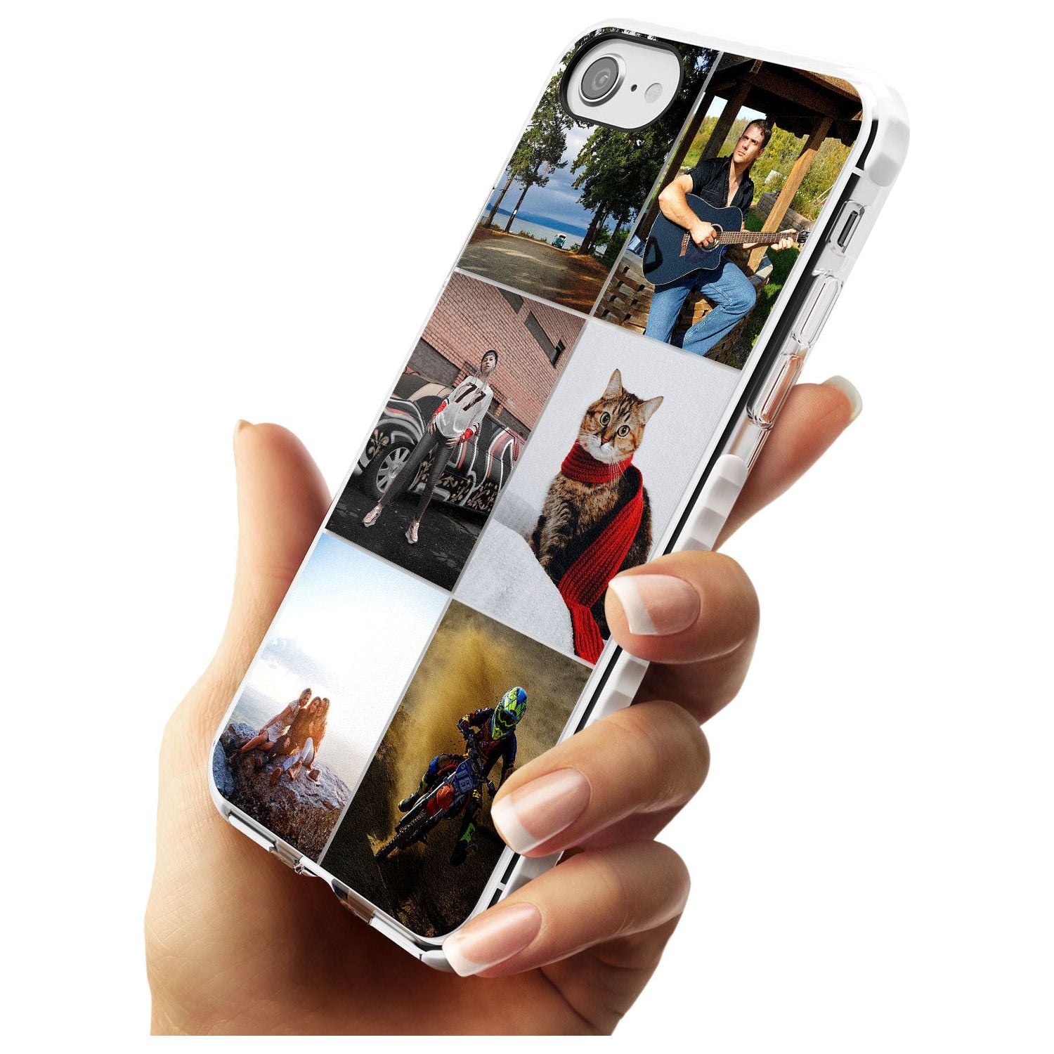 6 Photo Grid  Slim TPU Phone Case for iPhone SE 8 7 Plus