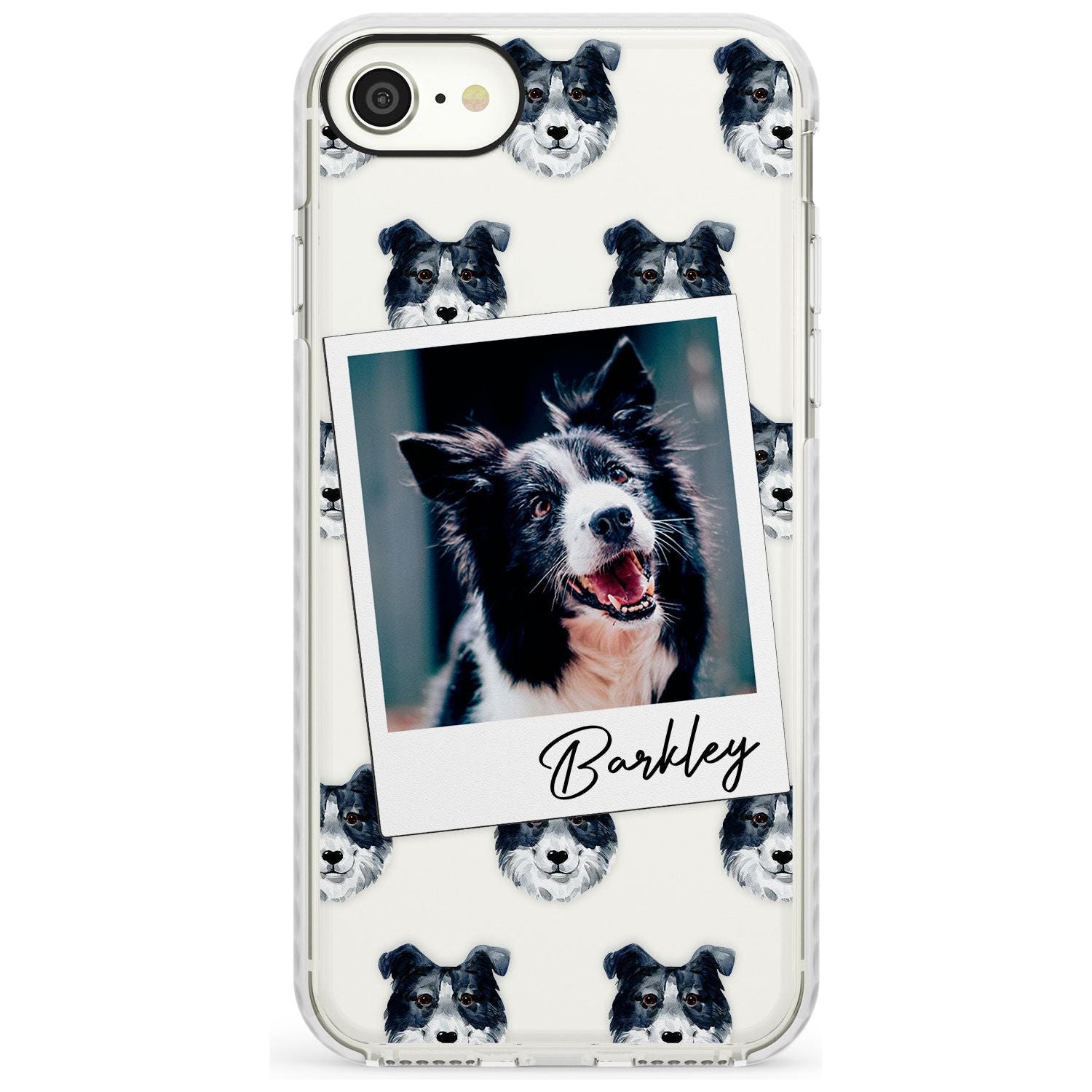 Border Collie - Custom Dog Photo Slim TPU Phone Case for iPhone SE 8 7 Plus