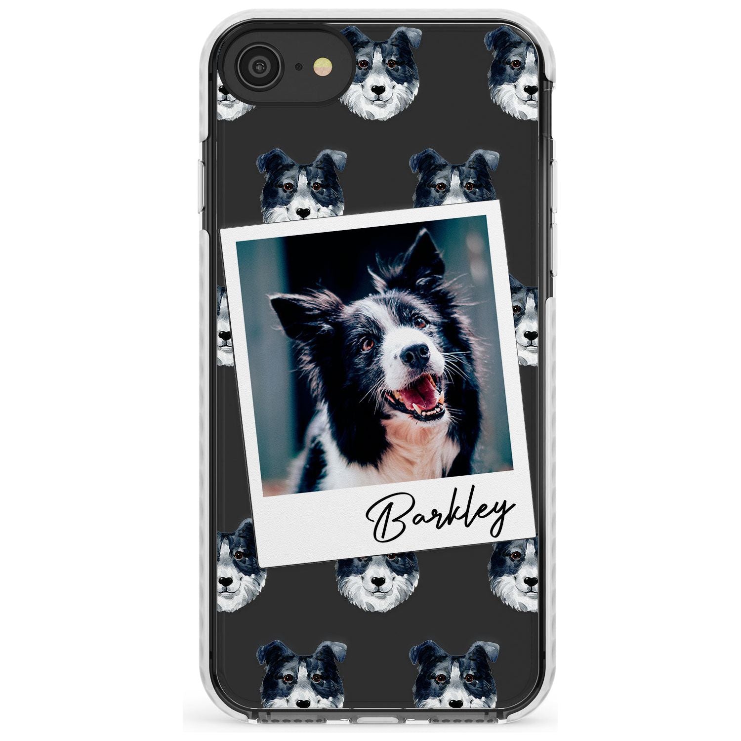 Border Collie - Custom Dog Photo Slim TPU Phone Case for iPhone SE 8 7 Plus