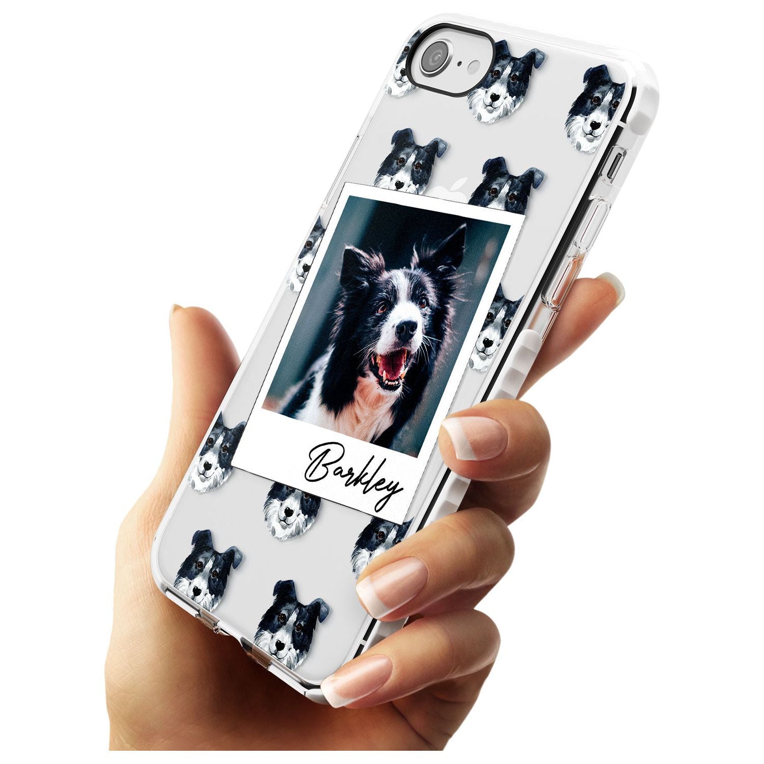 Border Collie - Custom Dog Photo Slim TPU Phone Case for iPhone SE 8 7 Plus