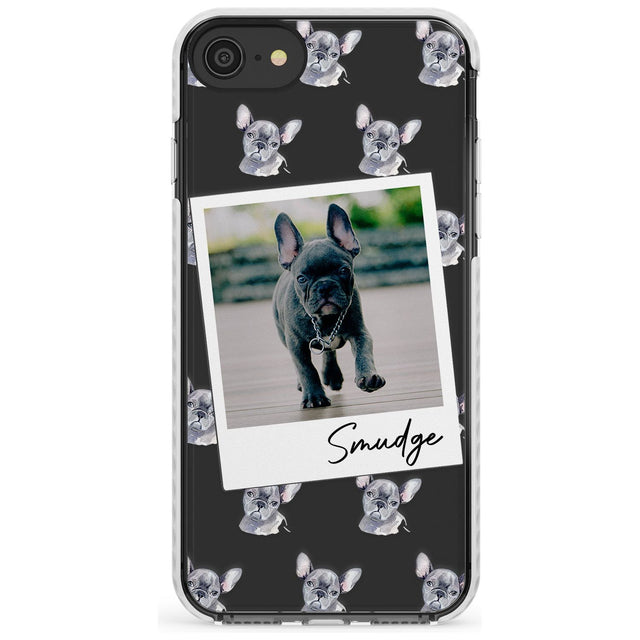 French Bulldog, Grey - Custom Dog Photo Slim TPU Phone Case for iPhone SE 8 7 Plus