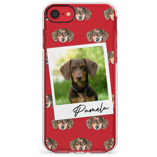 Dachshund, Brown - Custom Dog Photo Slim TPU Phone Case for iPhone SE 8 7 Plus
