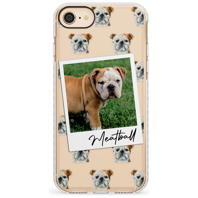 English Bulldog - Custom Dog Photo Slim TPU Phone Case for iPhone SE 8 7 Plus